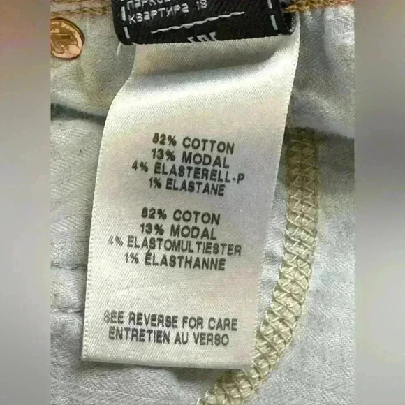 7 For all Mankind Cropped Straight High Waisted Luxe Vintage Denim Jeans size 32 - Picture 15 of 15